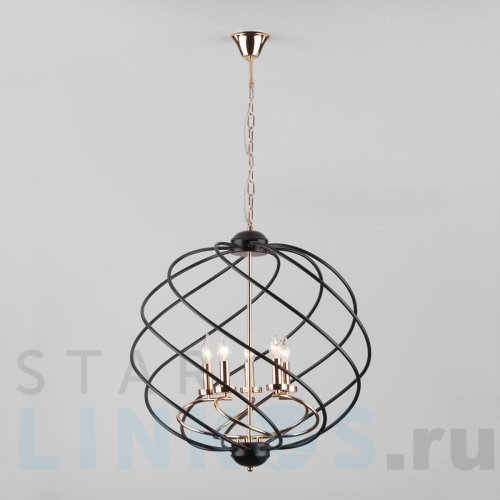 Купить Подвесная люстра Eurosvet Sorrel 60105/5 черный за 20 900 руб. в Туле Купить с доставкой Подвесная люстра Eurosvet Sorrel 60105/5 черный в Туле