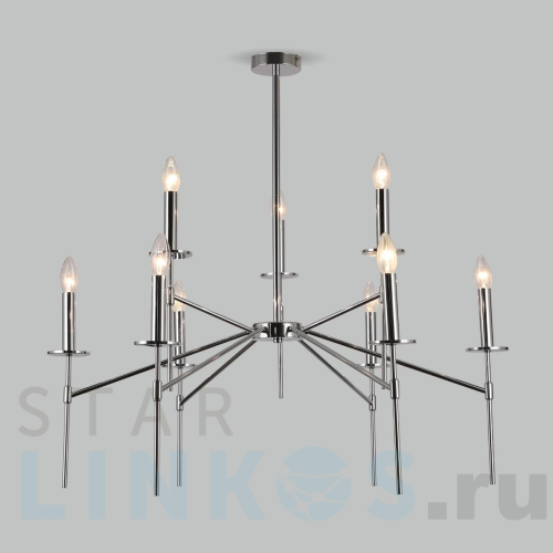 Купить Потолочная люстра Eurosvet 60142/9 хром за 17 700 руб. в Туле Купить с доставкой Потолочная люстра Eurosvet 60142/9 хром в Туле