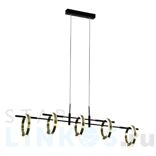 Купить с доставкой Подвесная светодиодная люстра Gerhort G91061/4BK+GD в Туле