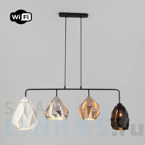 Купить Подвесной светильник Eurosvet Moire 50090/4 черный за 25 000 руб. в Туле Купить с доставкой Подвесной светильник Eurosvet Moire 50090/4 черный в Туле