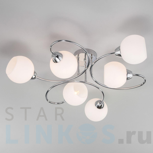 Купить Потолочная люстра Eurosvet Tulia 30136/6 хром за 12 100 руб. в Туле Купить с доставкой Потолочная люстра Eurosvet Tulia 30136/6 хром в Туле