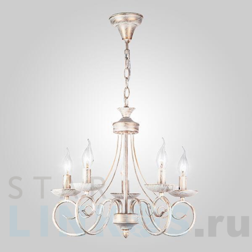 Купить с доставкой Подвесная люстра Eurosvet 22404/5 белый с золотом в Туле