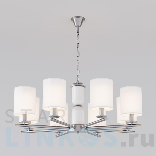 Купить Подвесная люстра Eurosvet Caprera 60146/8 никель за 28 700 руб. в Туле Купить с доставкой Подвесная люстра Eurosvet Caprera 60146/8 никель в Туле