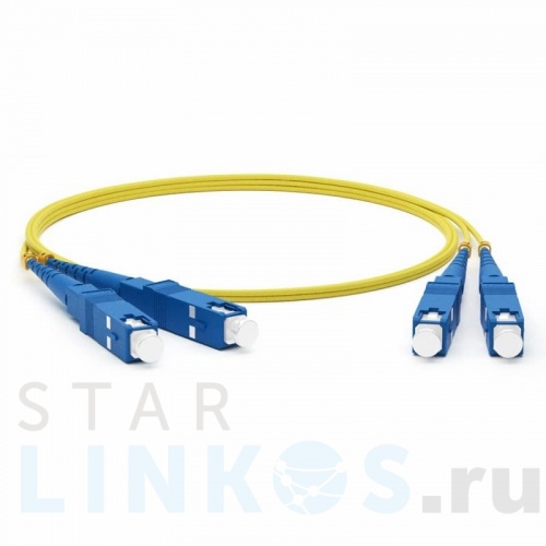 Купить Шнур оптический соединительный SC-SC/UPC, SM 9/125, duplex, 2 м за 377 руб. в Туле Купить с доставкой Шнур оптический соединительный SC-SC/UPC, SM 9/125, duplex, 2 м в Туле