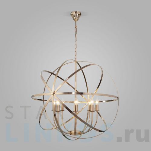 Купить с доставкой Подвесная люстра Eurosvet Santi 60139/8 золото в Туле
