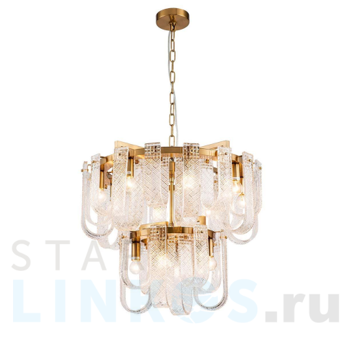 Купить Подвесная люстра Indigo BRINA 12027/12P Brass V000365 за 92 230 руб. в Туле Купить с доставкой Подвесная люстра Indigo BRINA 12027/12P Brass V000365 в Туле