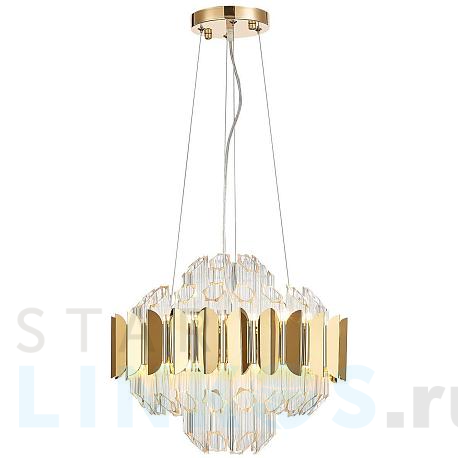 Купить Подвесная люстра Natali Kovaltseva Rivera 81443/6C Gold за 29 356 руб. в Туле фото 2 Купить с доставкой Подвесная люстра Natali Kovaltseva Rivera 81443/6C Gold в Туле фото 2
