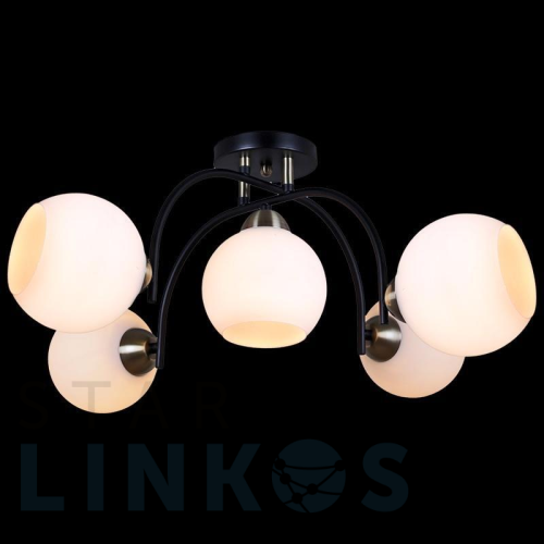 Купить Потолочная люстра Illumico IL0250-5CSQ-79 BK AB за 6 500 руб. в Туле Купить с доставкой Потолочная люстра Illumico IL0250-5CSQ-79 BK AB в Туле