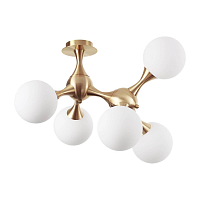 Купить Потолочная люстра Ideal Lux Nodi PL5 Ottone Satinato 241050 в Туле