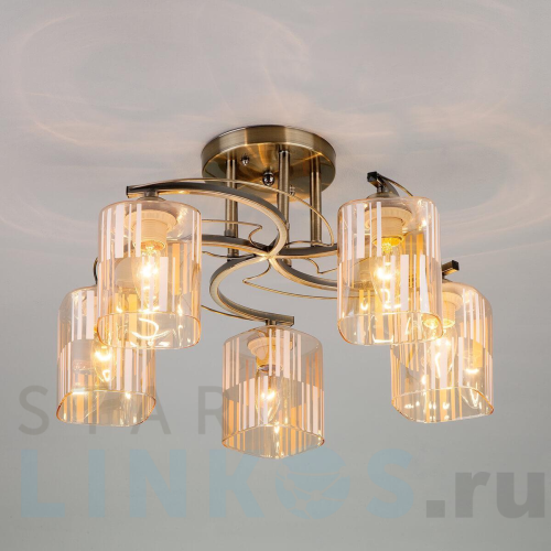 Купить Потолочный светильник Eurosvet 30124/5 античная бронза за 7 190 руб. в Туле Купить с доставкой Потолочный светильник Eurosvet 30124/5 античная бронза в Туле