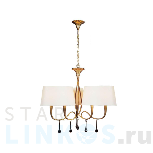 Купить с доставкой Подвесная люстра Mantra Paola Painted Gold 3540 в Туле