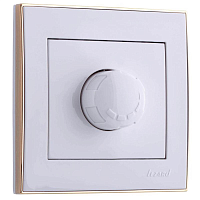 Купить Диммер 1000 Вт Lezard Rain белый с бок. вставкой золото 703-0226-157 в Туле