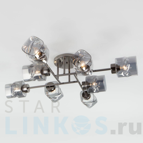 Купить Потолочная люстра Eurosvet Hilari 30165/8 черный жемчуг за 15 900 руб. в Туле Купить с доставкой Потолочная люстра Eurosvet Hilari 30165/8 черный жемчуг в Туле