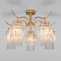 Купить Потолочная люстра Eurosvet Sevilia 10119/5 золото/прозрачный хрусталь Strotskis в Туле