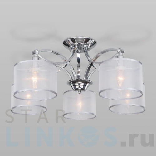 Купить Потолочная люстра Eurosvet Fabiola 60124/5 хром Smart за 24 300 руб. в Туле Купить с доставкой Потолочная люстра Eurosvet Fabiola 60124/5 хром Smart в Туле