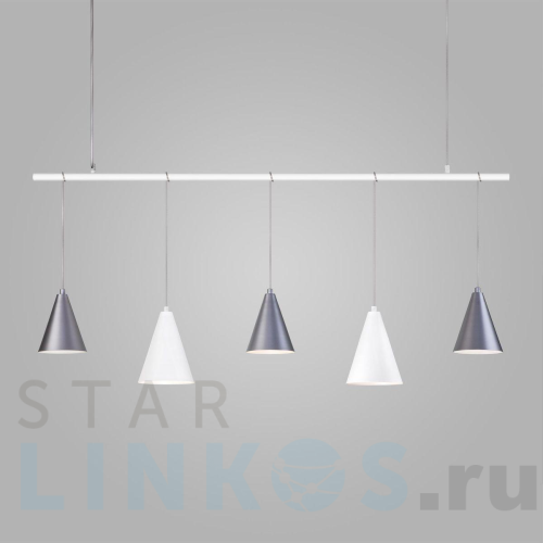 Купить с доставкой Подвесной светильник Eurosvet Castle 50088/5 белый/серебро в Туле