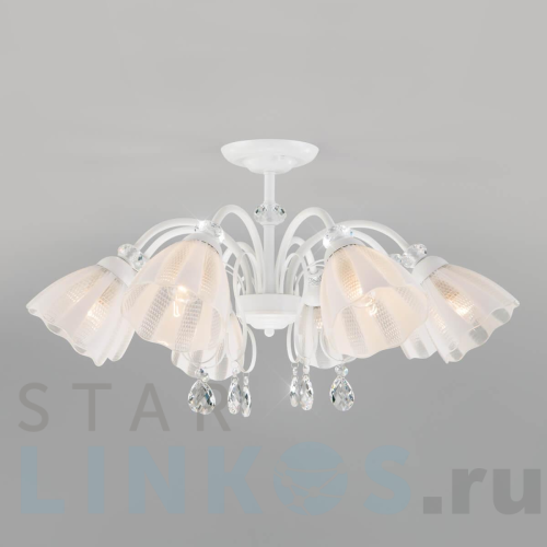 Купить с доставкой Потолочная люстра Eurosvet Floranse 30155/8 белый в Туле