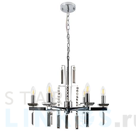 Купить Подвесная люстра Crystal Lux Marron SP6 Chrome за 17 800 руб. в Туле фото 2 Купить с доставкой Подвесная люстра Crystal Lux Marron SP6 Chrome в Туле фото 2