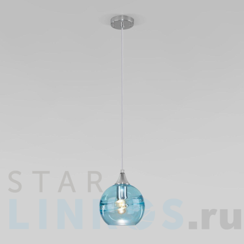 Купить Подвесной светильник Eurosvet Lotus 50221/1 голубой за 6 000 руб. в Туле Купить с доставкой Подвесной светильник Eurosvet Lotus 50221/1 голубой в Туле