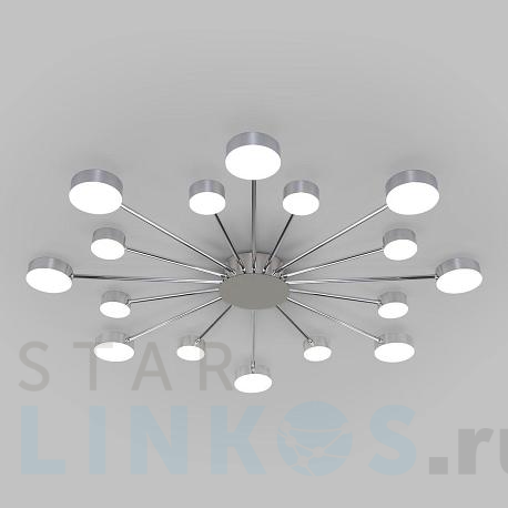 Купить Потолочная светодиодная люстра Eurosvet Nitrino 90242/16 хром за 43 100 руб. в Туле фото 2 Купить с доставкой Потолочная светодиодная люстра Eurosvet Nitrino 90242/16 хром в Туле фото 2