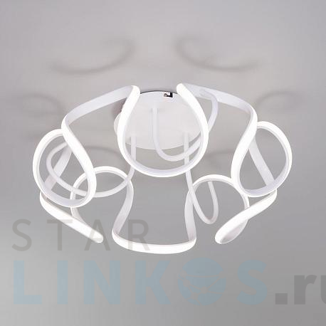 Купить Потолочный светодиодный светильник Eurosvet Alstroemeria 90238/1 белый за 28 000 руб. в Туле фото 2 Купить с доставкой Потолочный светодиодный светильник Eurosvet Alstroemeria 90238/1 белый в Туле фото 2