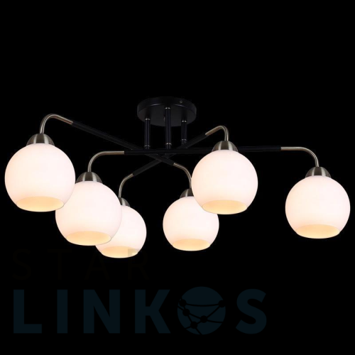 Купить Потолочная люстра Illumico IL0252-6CSQ-79 BK AB за 7 900 руб. в Туле Купить с доставкой Потолочная люстра Illumico IL0252-6CSQ-79 BK AB в Туле