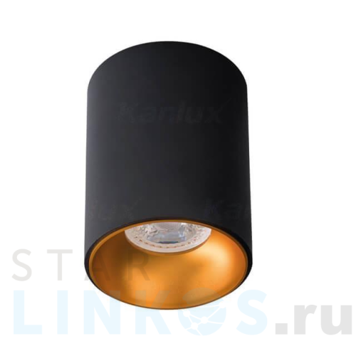 Купить с доставкой Накладной точечный светильник Kanlux RITI GU10 B/G 27571 в Туле