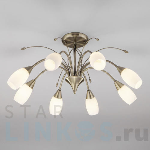 Купить с доставкой Потолочная люстра Eurosvet 30280/8 античная бронза в Туле