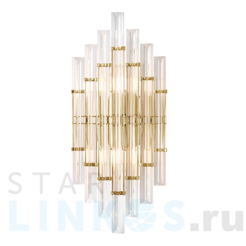 Купить с доставкой Настенный светильник Crystal Lux Saragosa AP2 Brass/Transparente в Туле