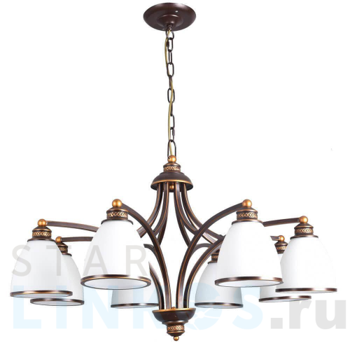 Купить Подвесная люстра Arte Lamp Bonito A9518LM-8BA за 20 990 руб. в Туле Купить с доставкой Подвесная люстра Arte Lamp Bonito A9518LM-8BA в Туле