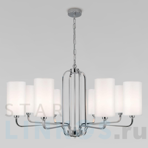 Купить Подвесная люстра Eurosvet Purezza 60128/8 хром за 27 800 руб. в Туле Купить с доставкой Подвесная люстра Eurosvet Purezza 60128/8 хром в Туле