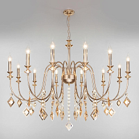 Купить Подвесная люстра Eurosvet Telao 10120/12 золото/тонированный хрусталь Strotskis Smart в Туле