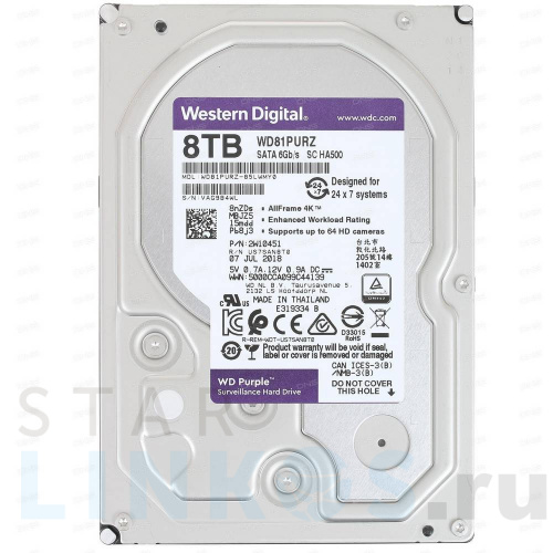 Купить 8 Тбайт HDD Western Digital WD82PURZ за 30 614.40 руб. в Туле фото 2 Купить с доставкой 8 Тбайт HDD Western Digital WD82PURZ в Туле фото 2