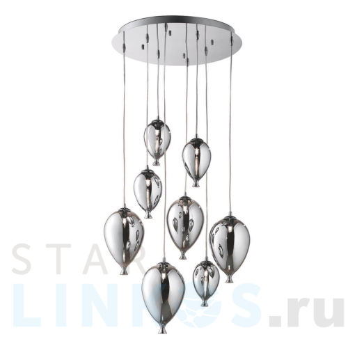 Купить Подвесная люстра Ideal Lux Clown SP8 Cromo 100913 за 87 050 руб. в Туле Купить с доставкой Подвесная люстра Ideal Lux Clown SP8 Cromo 100913 в Туле