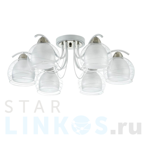 Купить Потолочная люстра Freya Nikki FR5052-CL-06-W за 14 990 руб. в Туле Купить с доставкой Потолочная люстра Freya Nikki FR5052-CL-06-W в Туле