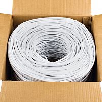 Купить Кабель для компьютерных сетей UNIFLEX UTP4-CAT5e (24 AWG) CCA, внутренний, серый, 305 м в Туле