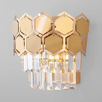 Купить Настенный светильник Eurosvet Ariana 10124/2 золото/прозрачный хрусталь Strotskis в Туле