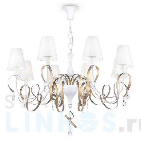 Купить Подвесная люстра Maytoni Intreccio ARM010-08-W за 38 941 руб. в Туле фото 2 Купить с доставкой Подвесная люстра Maytoni Intreccio ARM010-08-W в Туле фото 2