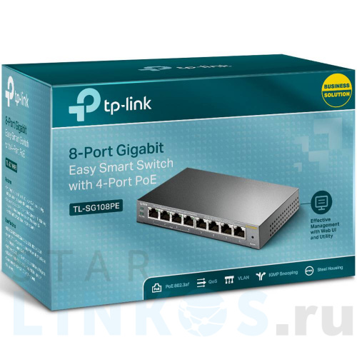 Купить с доставкой Управляемый Smart PoE-коммутатор TP-Link TL-SG108PE Gigabit Ethernet в Туле фото 5
