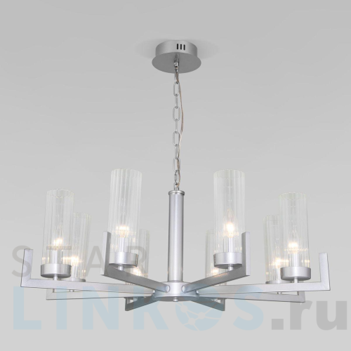 Купить Подвесная люстра Eurosvet Arganie 60133/8 серебро за 29 400 руб. в Туле Купить с доставкой Подвесная люстра Eurosvet Arganie 60133/8 серебро в Туле