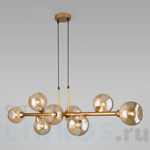 Купить с доставкой Подвесная люстра Eurosvet Roger 70113/8 янтарный в Туле