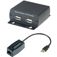 Купить Full Speed USB удлинитель клавиатуры и мыши KM03 по кабелю CAT5 UTP до 300 м в Туле
