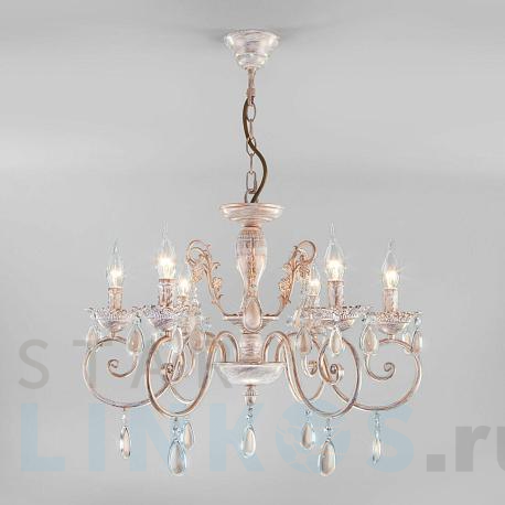 Купить Подвесная люстра Eurosvet 10009/6 золото с белым за 17 100 руб. в Туле фото 2 Купить с доставкой Подвесная люстра Eurosvet 10009/6 золото с белым в Туле фото 2