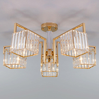 Купить Потолочная люстра Eurosvet April 10126/5 золото/прозрачный хрусталь Strotskis Smart в Туле