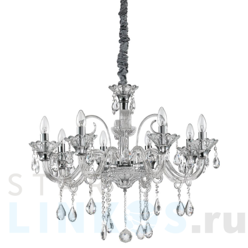 Купить Подвесная люстра Ideal Lux Colossal SP8 Trasparente 114187 за 149 760 руб. в Туле Купить с доставкой Подвесная люстра Ideal Lux Colossal SP8 Trasparente 114187 в Туле