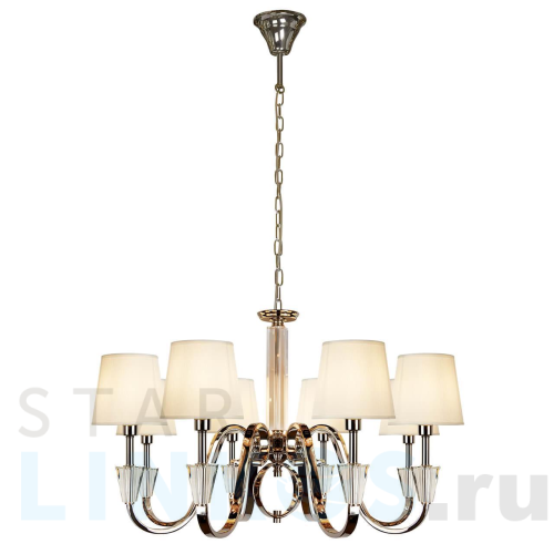 Купить Подвесная люстра iLamp Alesti P2424-8 Nickel за 42 390 руб. в Туле Купить с доставкой Подвесная люстра iLamp Alesti P2424-8 Nickel в Туле