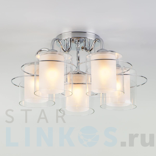 Купить Потолочная люстра Eurosvet 30160/5 хром за 9 570 руб. в Туле Купить с доставкой Потолочная люстра Eurosvet 30160/5 хром в Туле