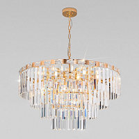 Купить Подвесная люстра Eurosvet Elegante 10130/10 золото/прозрачный хрусталь Strotskis в Туле