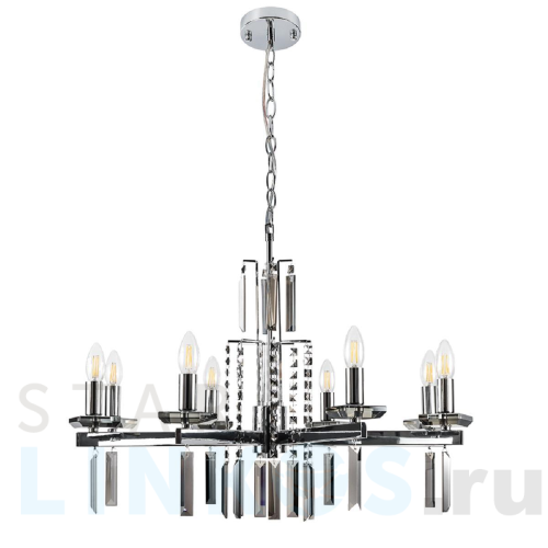 Купить Подвесная люстра Crystal Lux Marron SP8 Chrome за 22 900 руб. в Туле Купить с доставкой Подвесная люстра Crystal Lux Marron SP8 Chrome в Туле