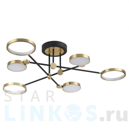 Купить с доставкой Потолочная светодиодная люстра Odeon Light Midcent Denzel 4320/60CL в Туле